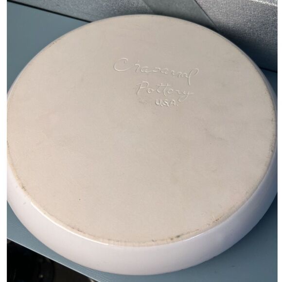 Vintage Chaparral Pottery USA Serving Platter with Heart Bowl – Vegetable Motif - Picture 3 of 7